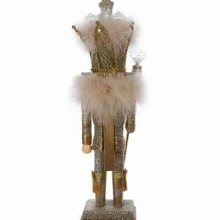 The Christmas Palace 16" HOLLYWOOD NUTCRACKERS PLATINUM & GOLD GLITTERED NUTCRACKER