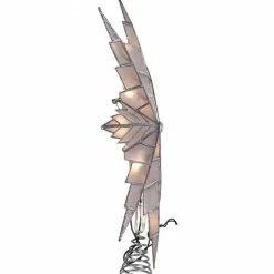 Promo π The π Christmas Palace 15" CAPIZ SILVER 6 POINT STAR TREE TOPPER Angels & Toppers 𧨠6 The Christmas Palace 15