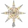 The Christmas Palace 15" CAPIZ SILVER 6 POINT STAR TREE TOPPER Angels & Toppers