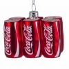 The Christmas Palace 5" COCA COLA 6 PACK CAN ORNAMENT