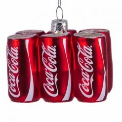 The Christmas Palace 5" COCA COLA 6 PACK CAN ORNAMENT