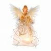 The Christmas Palace 12" LIGHT IVORY & GOLD ANGEL TREE TOPPER