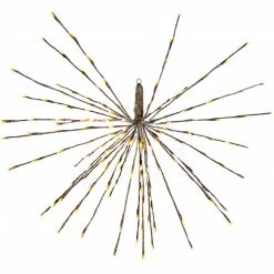 The Christmas Palace 160 LED WARM WHITE FLASHING POLESTAR SILVER CORDED Crystal Elegance