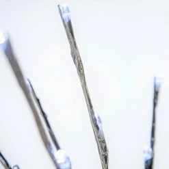 The Christmas Palace Yuletide Traditions 72 LED COOL WHITE FLASHING POLESTAR LIGHT SILVER CORDED