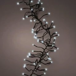 The Christmas Palace 44 FT CLUSTER 1512 LED COOL WHITE GREEN WIRE 8 FUNCTION TWINKLE