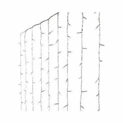 The Christmas Palace CHRISTMAS LIGHTS 5 FT X 6 FT 200 LED COOL WHITE CURTAIN WITH 8 FUNCTION TWINKLE