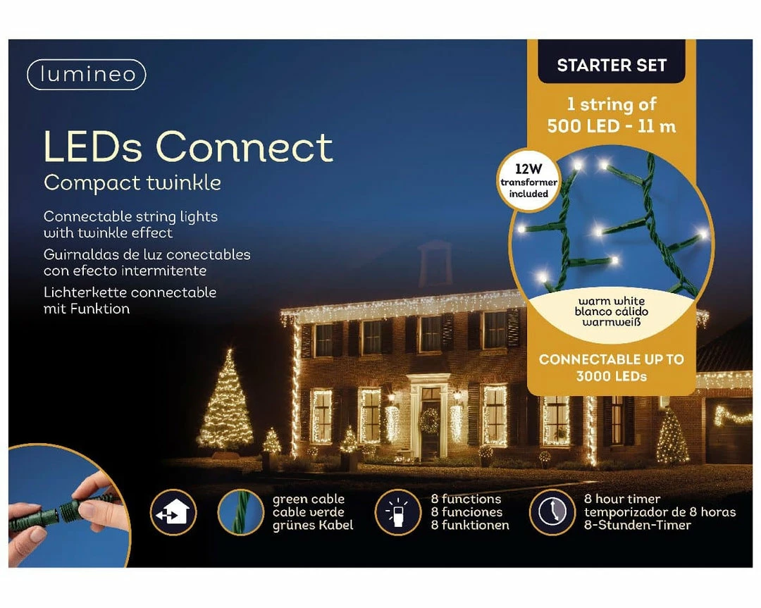 Buy β The π Christmas Palace 36 FT COMPACT STARTER SET WARM WHITE WITH 1 STRING OF 500 LED LIGHTS Razzle Dazzle 𧨠3 The Christmas Palace 36 FT COMPACT STARTER SET WARM WHITE WITH 1 STRING OF 500 LED LIGHTS Razzle Dazzle