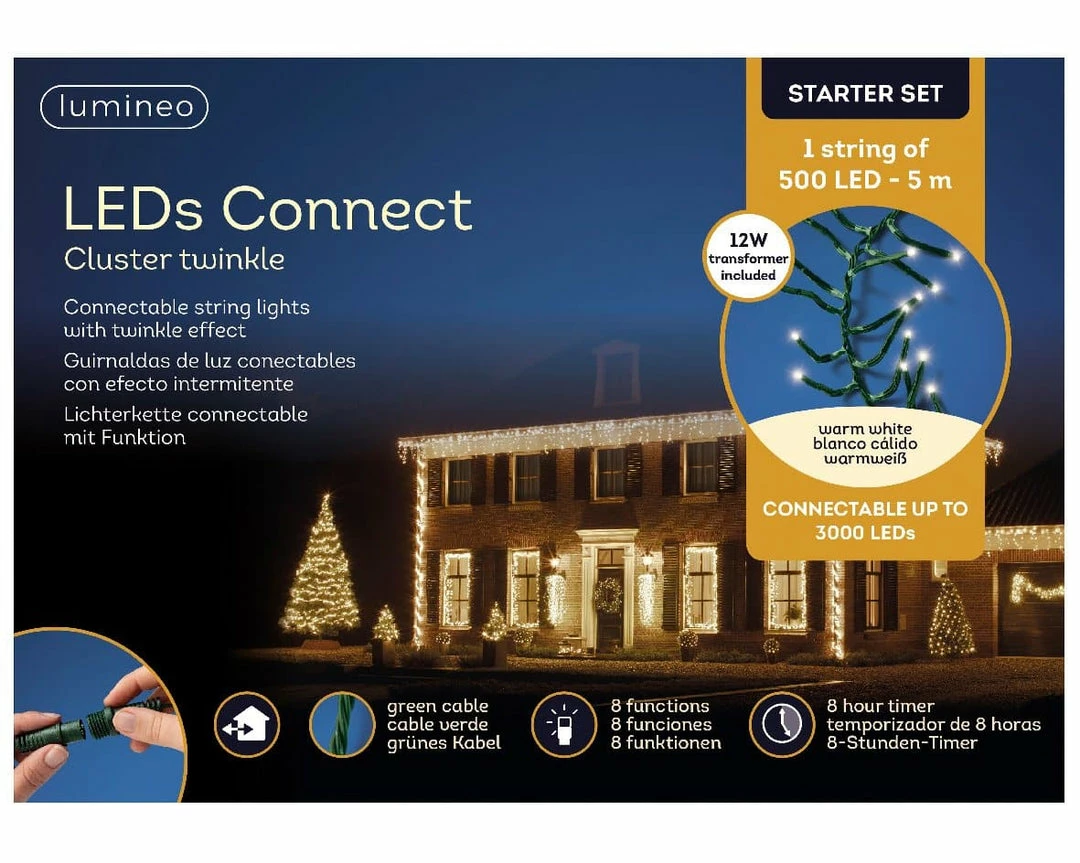 Discount π― The π Christmas Palace 16 FT CLUSTER STARTER SET WARM WHITE WITH 1 STRING OF 500 LED LIGHTS π 3 The Christmas Palace 16 FT CLUSTER STARTER SET WARM WHITE WITH 1 STRING OF 500 LED LIGHTS