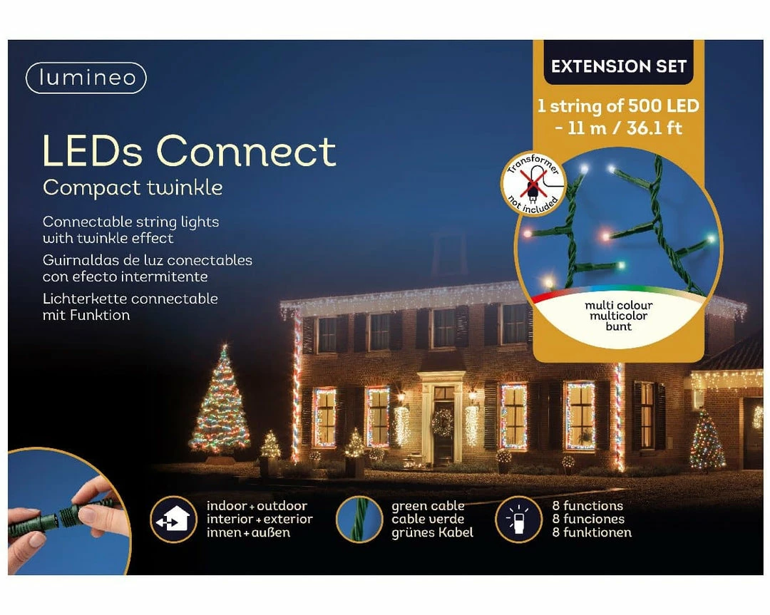 Brand new π€© The π Christmas Palace 36 FT COMPACT EXTENSION SET MULTI WITH 1 STRING OF 500 LED LIGHTS π 3 The Christmas Palace 36 FT COMPACT EXTENSION SET MULTI WITH 1 STRING OF 500 LED LIGHTS