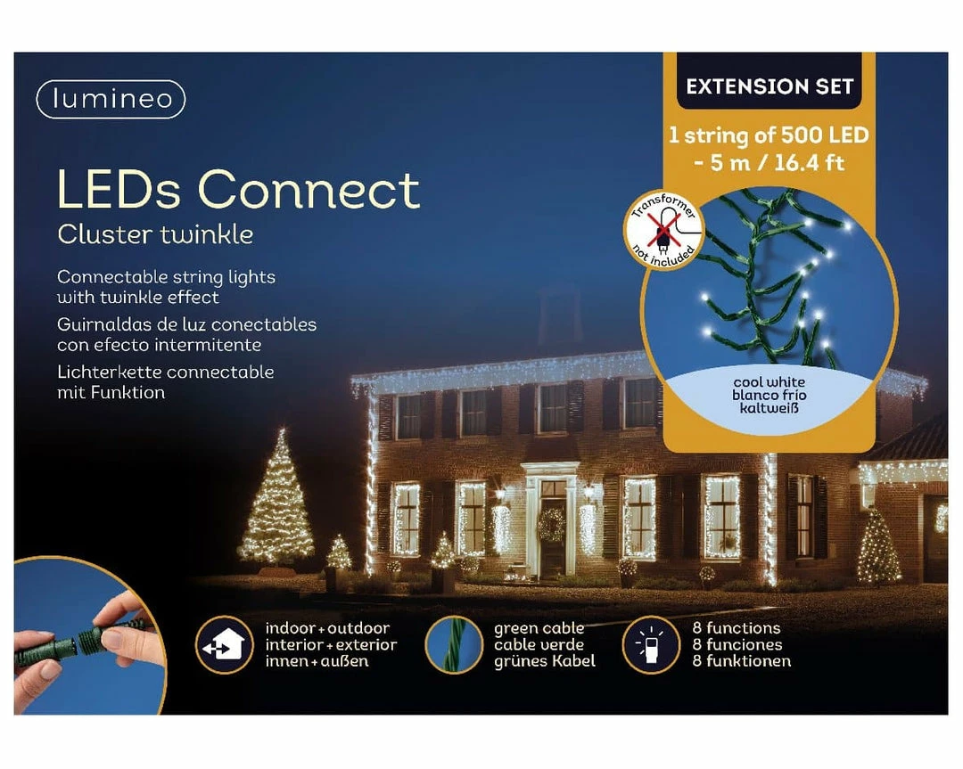 Buy π€© The π Christmas Palace 16 FT CLUSTER EXTENSION SET COOL WHITE WITH 1 STRING OF 500 LED LIGHTS π 3 The Christmas Palace 16 FT CLUSTER EXTENSION SET COOL WHITE WITH 1 STRING OF 500 LED LIGHTS