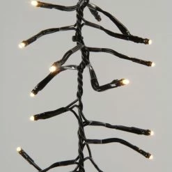 The Christmas Palace CHRISTMAS LIGHTS 112 FT COMPACT 1500 LED WARM WHITE BROWN WIRE 8 FUNCTION TWINKLE