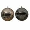 The Christmas Palace Christmas Ornaments 4" SILVER & NIGHT BLUE DECO BALL ORNAMENT SET OF 12