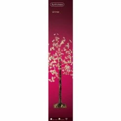 The Christmas Palace Outdoor LED 4 FT TREE 150 MICRO WARM WHITE LIGHTS WITH FLOWERS COPPER WIRE