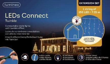 Budget π The π
Christmas Palace 24 FT EXTENSION SET WARM WHITE ICICLE 1 STRING OF 250 LED LIGHTS β 2 The Christmas Palace 24 FT EXTENSION SET WARM WHITE ICICLE 1 STRING OF 250 LED LIGHTS