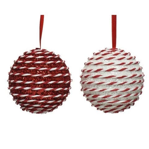 Discount π₯° The π Christmas Palace 4" PEPPERMNT SWIRL BALL ORNAMENT SET OF 12 π 1 The Christmas Palace 4" PEPPERMNT SWIRL BALL ORNAMENT SET OF 12