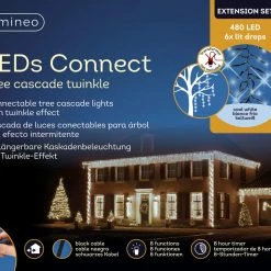 The Christmas Palace 39 FT CASCADE EXTENSION SET COOL WHITE WITH 6 STRINGS OF 480 LED LIGHTS