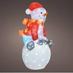 The Christmas Palace Outdoor LED 28" 100 COOL WHITE LED SNOWMAN OUTDOOR ACRYLIC