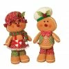 The Christmas Palace 16" GINGERBREAD BOY & GIRL ASSORTED SET OF 2