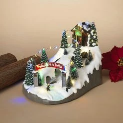 Hot Sale β The π Christmas Palace 14.5" ANIMATED SKI RESORT BATTERY OPERATED π€© 7 The Christmas Palace 14.5