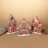 The Christmas Palace Table Tops 10.5" GINGERBREAD HOUSES ASSORTED SET OF 3