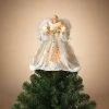 The Christmas Palace 14" IVORY & GOLD ANGEL TREE TOPPER