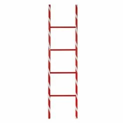 The Christmas Palace Sleighs & Ladders 4 FT WOODEN CANDY CANE LADDER