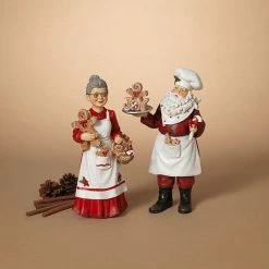 The Christmas Palace Santas 12" MR. & MRS. CLAUS BAKING CHEFS SET