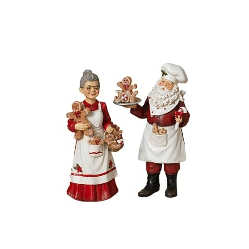 Outlet 𧨠The β Christmas Palace Santas 12" MR. & MRS. CLAUS BAKING CHEFS SET β 1 The Christmas Palace Santas 12" MR. & MRS. CLAUS BAKING CHEFS SET