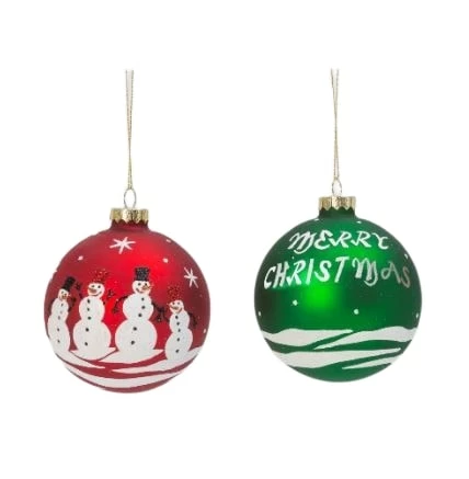 Hot Sale π The π Christmas Palace 4.75" GREEN & RED "MERRY π Christmas" ORNAMENT ASSORTED SET OF 2 π Christmas Ornaments π 1 The Christmas Palace 4.75" GREEN & RED "MERRY CHRISTMAS" ORNAMENT ASSORTED SET OF 2 Christmas Ornaments