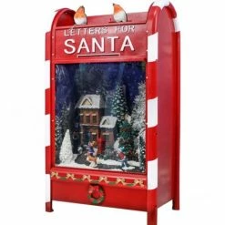 New π The π Christmas Palace 25" RED SANTA LETTER MAILBOX WITH LIGHTS & MUSIC π 5 The Christmas Palace 25