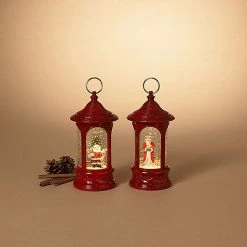 The Christmas Palace 9.2" RED BATTERY OPERATED WATER LATERNS ASSORTED SET OF 2 Water Lanterns