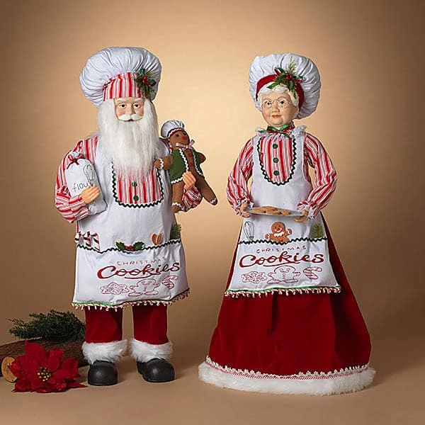 Brand new β€οΈ The β Christmas Palace 3 FT MR. & MRS. CLAUS BAKING CHEFS SET Santas π― 2 The Christmas Palace 3 FT MR. & MRS. CLAUS BAKING CHEFS SET Santas