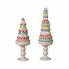 The Christmas Palace 16" HOLIDAY MACARON TREE SET OF 2