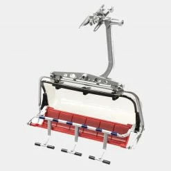 The Christmas Palace 4" RED & GREY 6 SEATER LIFT CHAIR 1:32 SCALE