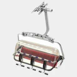 The Christmas Palace 4" RED & GREY 6 SEATER LIFT CHAIR 1:32 SCALE