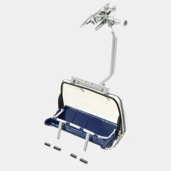 The Christmas Palace Animated Accessories 5" BLUE & SILVER 4 SEATER LIFT CHAIR 1:32 SCALE