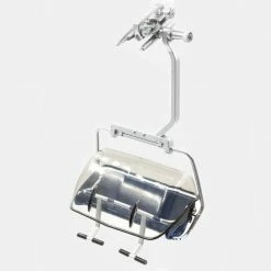 The Christmas Palace Animated Accessories 5" BLUE & SILVER 4 SEATER LIFT CHAIR 1:32 SCALE