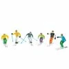 The Christmas Palace 6 PIECE STANDING SKIERS 1:32 SCALE Animated Accessories
