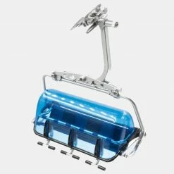 The Christmas Palace 5" BLUE & SILVER 6 PERSON LIFT CHAIR 1:32 SCALE