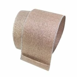 The Christmas Palace 4" X 10YD PLATINUM GLITZ RIBBON