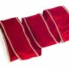 The Christmas Palace 4" X 10YD ROYAL RED DIAMOND TRIM RIBBON Ribbon & Bows