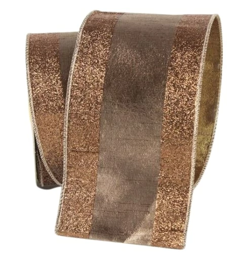 Budget π The π Christmas Palace Ribbon & Bows 4" X 10YD CAPPUCCINO GLITTER EDGED RIBBON π€© 1 The Christmas Palace Ribbon & Bows 4" X 10YD CAPPUCCINO GLITTER EDGED RIBBON