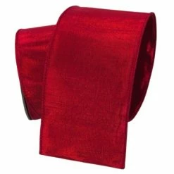 The Christmas Palace 4" X 10YD SHINY RED RIBBON Ribbon & Bows