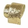 The Christmas Palace 4" X 10YD GOLD SEQUIN GLITTER RIBBON Ribbon & Bows
