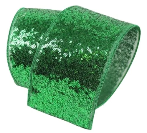 Buy π The π Christmas Palace Ribbon & Bows 4" X 10YD EMERALD SEQUIN GLITTER RIBBON π 1 The Christmas Palace Ribbon & Bows 4" X 10YD EMERALD SEQUIN GLITTER RIBBON