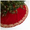 The Christmas Palace 72" RUBY & GOLD ROYAL EMBROIDERY TREE SKIRT Skirts & Stockings