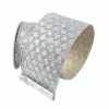The Christmas Palace 4" X 10YD SILVER RETRO DIAMOND RIBBON
