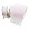 The Christmas Palace Sugar & Spice 4" X 10YD PINK IRIDESCENT GLITTER MAGIC RIBBON