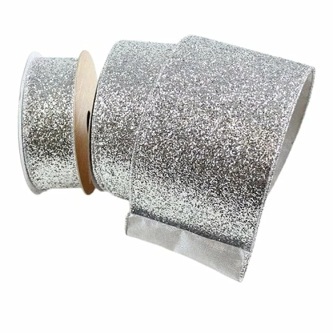 Best Pirce π The π Christmas Palace 4" X 10YD SILVER GLITTER MAGIC RIBBON π 1 The Christmas Palace 4" X 10YD SILVER GLITTER MAGIC RIBBON