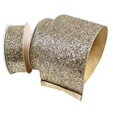 Coupon 𧨠The π Christmas Palace Ribbon & Bows 4" X 10YD LIGHT GOLD GLITTER MAGIC RIBBON 𧨠1 The Christmas Palace Ribbon & Bows 4" X 10YD LIGHT GOLD GLITTER MAGIC RIBBON